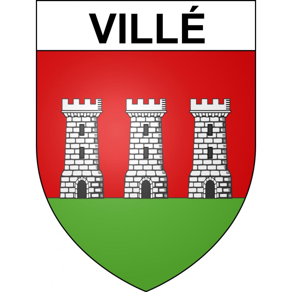 Villé Sticker wappen, gelsenkirchen, augsburg, klebender aufkleber