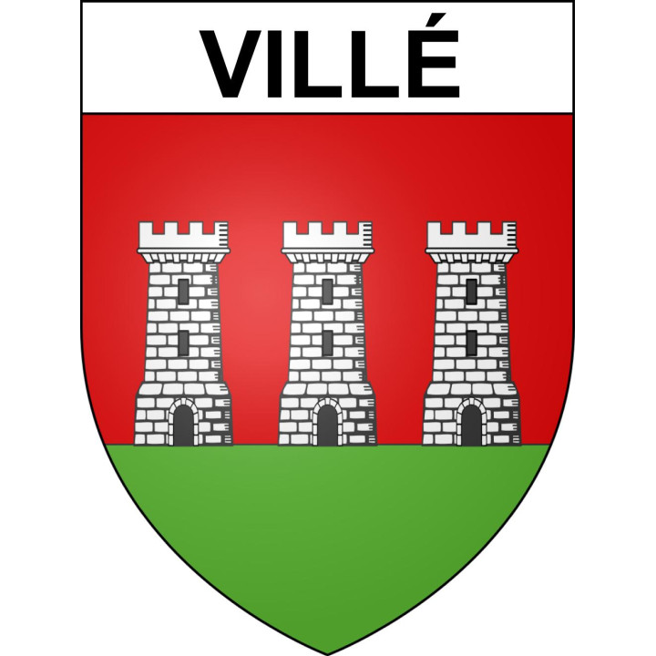Pegatinas escudo de armas de Villé adhesivo de la etiqueta engomada