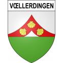 Pegatinas escudo de armas de Vœllerdingen adhesivo de la etiqueta engomada