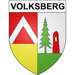 Pegatinas escudo de armas de Volksberg adhesivo de la etiqueta engomada