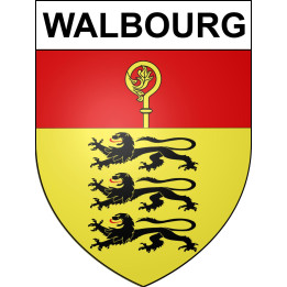 Pegatinas escudo de armas de Walbourg adhesivo de la etiqueta engomada