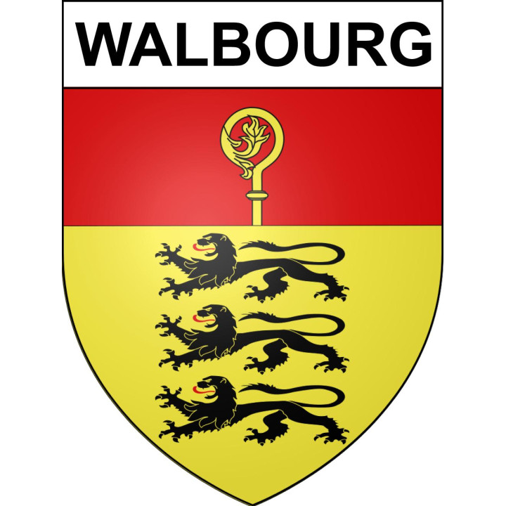 Walbourg 67 ville sticker blason écusson autocollant adhésif