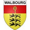 Pegatinas escudo de armas de Walbourg adhesivo de la etiqueta engomada