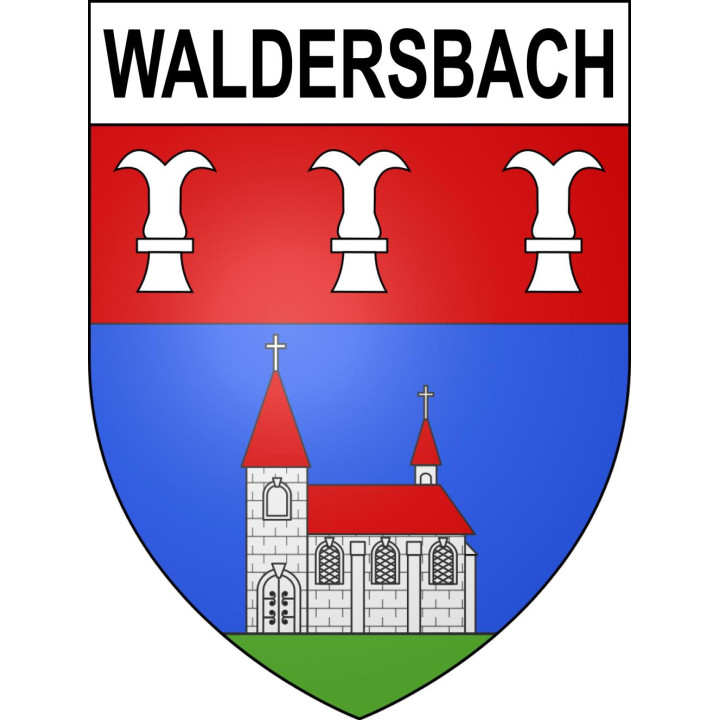 Waldersbach Sticker wappen, gelsenkirchen, augsburg, klebender aufkleber