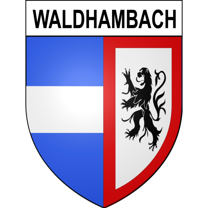 Pegatinas escudo de armas de Waldhambach adhesivo de la etiqueta engomada
