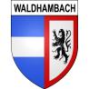 Pegatinas escudo de armas de Waldhambach adhesivo de la etiqueta engomada