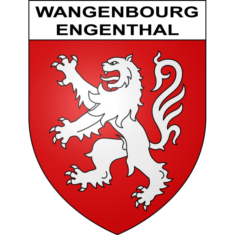 Pegatinas escudo de armas de Wangenbourg-Engenthaladhesivo de la etiqueta engomada