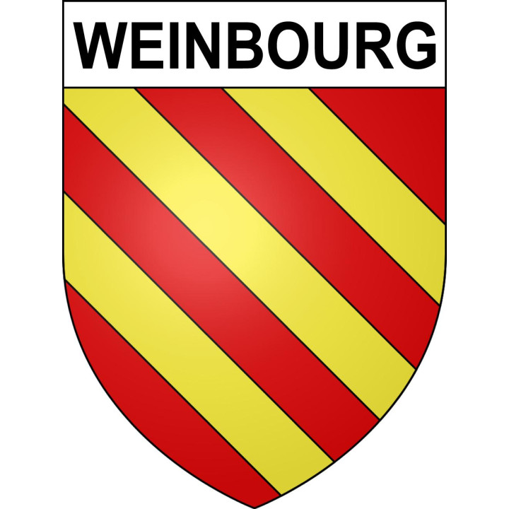 Pegatinas escudo de armas de Weinbourg adhesivo de la etiqueta engomada