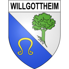 Pegatinas escudo de armas de Willgottheim adhesivo de la etiqueta engomada