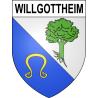 Pegatinas escudo de armas de Willgottheim adhesivo de la etiqueta engomada