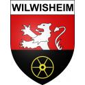 Pegatinas escudo de armas de Wilwisheim adhesivo de la etiqueta engomada