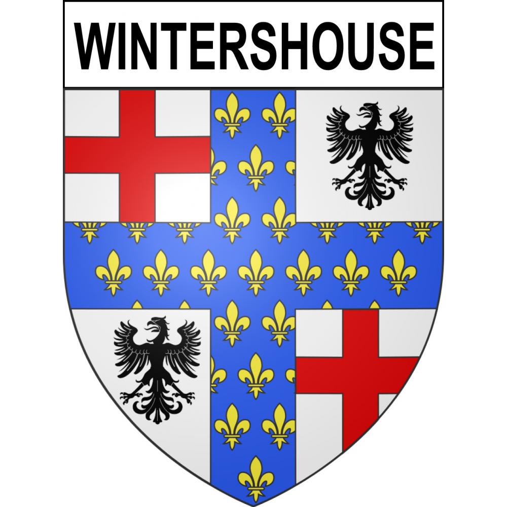 Wintershouse Sticker wappen, gelsenkirchen, augsburg, klebender aufkleber