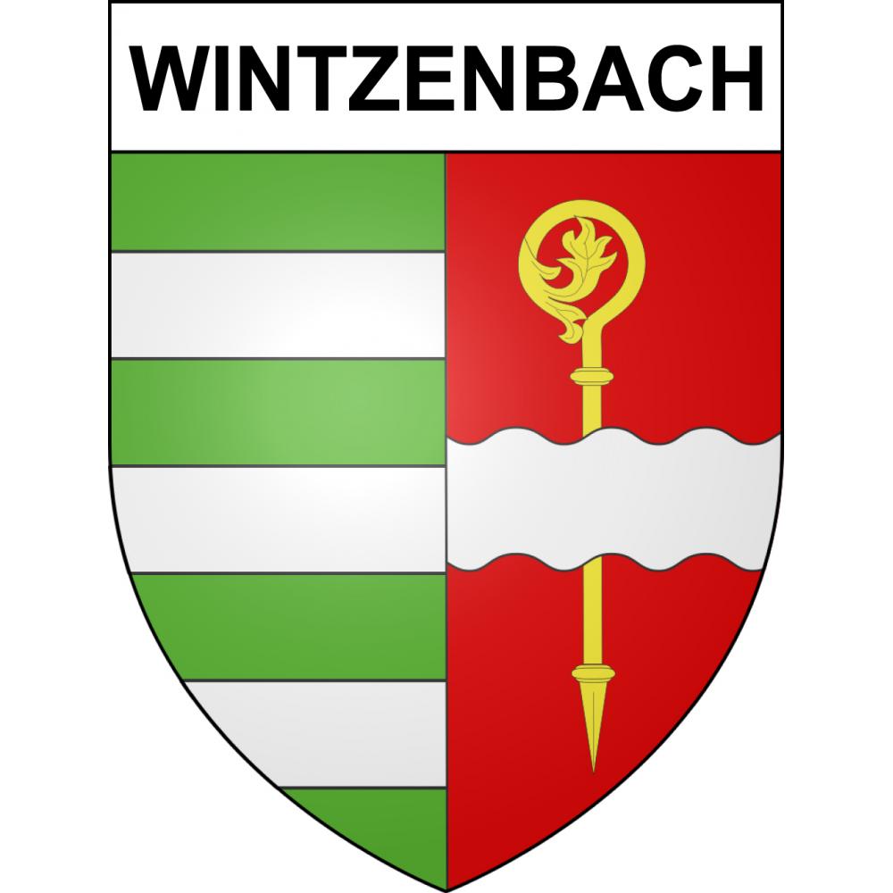 Pegatinas escudo de armas de Wintzenbach adhesivo de la etiqueta engomada