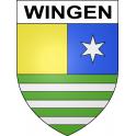 Wingen Sticker wappen, gelsenkirchen, augsburg, klebender aufkleber