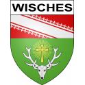 Pegatinas escudo de armas de Wisches adhesivo de la etiqueta engomada