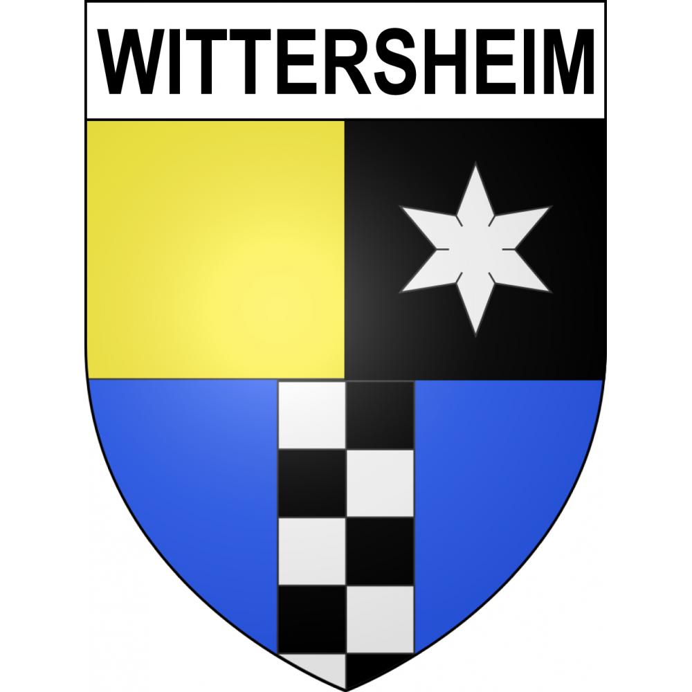 Pegatinas escudo de armas de Wittersheim adhesivo de la etiqueta engomada