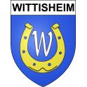 Pegatinas escudo de armas de Wittisheim adhesivo de la etiqueta engomada
