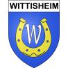 Pegatinas escudo de armas de Wittisheim adhesivo de la etiqueta engomada