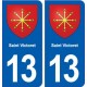 13 Saint-Mitre-les-Remparts blason ville autocollant plaque sticker