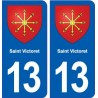 13 Saint-Mitre-les-Remparts blason ville autocollant plaque sticker