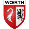 Wœrth Sticker wappen, gelsenkirchen, augsburg, klebender aufkleber
