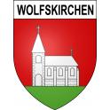Pegatinas escudo de armas de Wolfskirchen adhesivo de la etiqueta engomada
