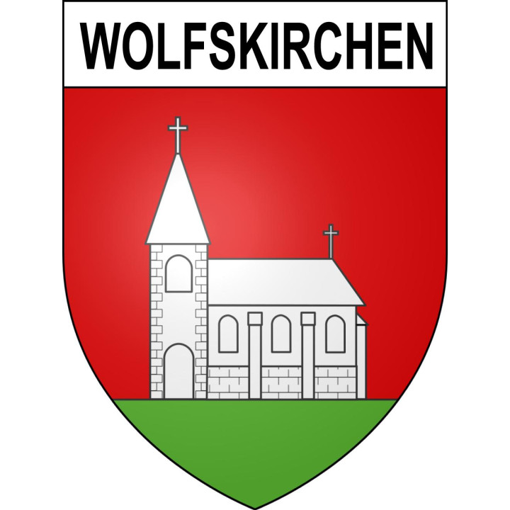 Wolfskirchen Sticker wappen, gelsenkirchen, augsburg, klebender aufkleber
