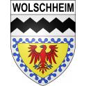 Pegatinas escudo de armas de Wolschheim adhesivo de la etiqueta engomada
