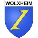 Pegatinas escudo de armas de Wolxheim adhesivo de la etiqueta engomada