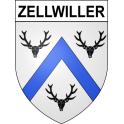 Pegatinas escudo de armas de Zellwiller adhesivo de la etiqueta engomada