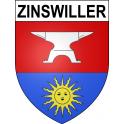 Pegatinas escudo de armas de Zinswiller adhesivo de la etiqueta engomada