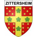Pegatinas escudo de armas de Zittersheim adhesivo de la etiqueta engomada