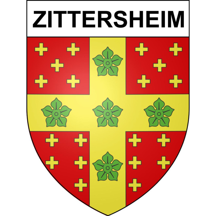 Zittersheim 67 ville sticker blason écusson autocollant adhésif