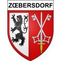 Pegatinas escudo de armas de Zœbersdorf adhesivo de la etiqueta engomada