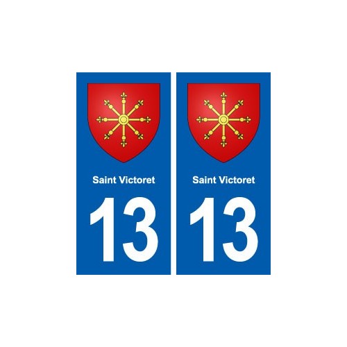 13 Saint-Mitre-les-Remparts blason ville autocollant plaque sticker