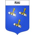 Pegatinas escudo de armas de Rai adhesivo de la etiqueta engomada