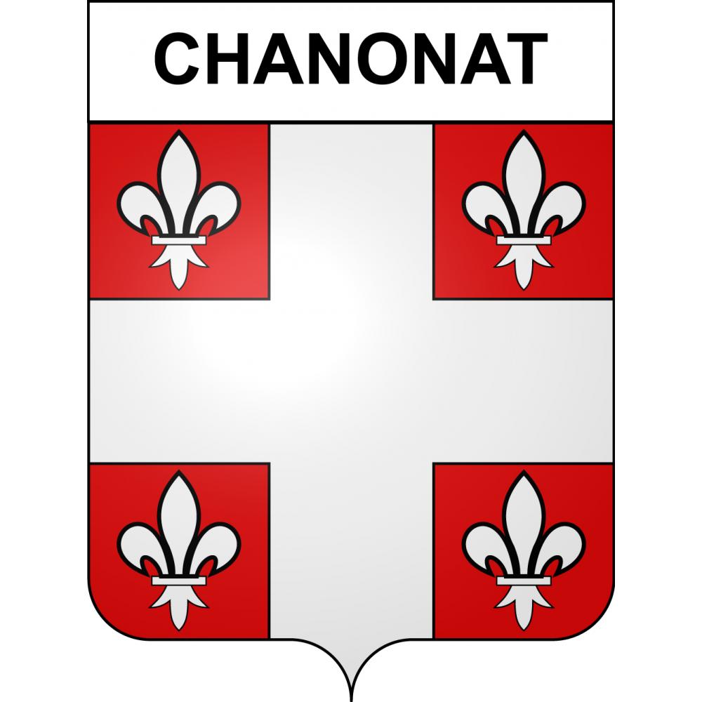 Pegatinas escudo de armas de Chanonat adhesivo de la etiqueta engomada