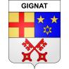 Gignat 65 ville sticker blason écusson autocollant adhésif