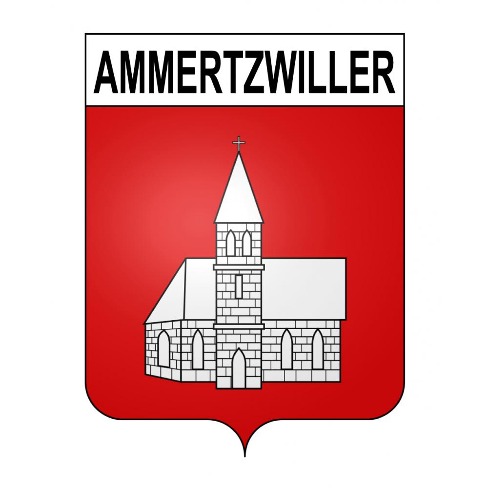 Pegatinas escudo de armas de Ammertzwiller adhesivo de la etiqueta engomada