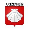 Pegatinas escudo de armas de Artzenheim adhesivo de la etiqueta engomada