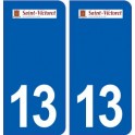 13 Saint-Victoret blason ville autocollant plaque sticker
