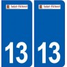 13 Saint-Victoret blason ville autocollant plaque sticker