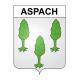 Stickers coat of arms Aspach adhesive sticker