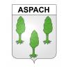 Pegatinas escudo de armas de Aspach adhesivo de la etiqueta engomada