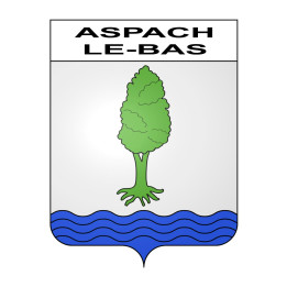 Aspach-le-Bas Sticker wappen, gelsenkirchen, augsburg, klebender aufkleber