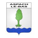 Pegatinas escudo de armas de Aspach-le-Bas adhesivo de la etiqueta engomada