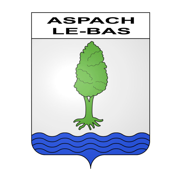 Aspach-le-Bas Sticker wappen, gelsenkirchen, augsburg, klebender aufkleber