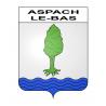 Aspach-le-Bas 68 ville sticker blason écusson autocollant adhésif
