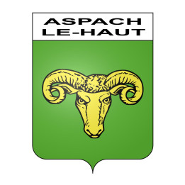 Aspach-le-Haut 68 ville sticker blason écusson autocollant adhésif