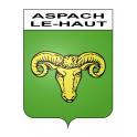 Pegatinas escudo de armas de Aspach-le-Haut adhesivo de la etiqueta engomada